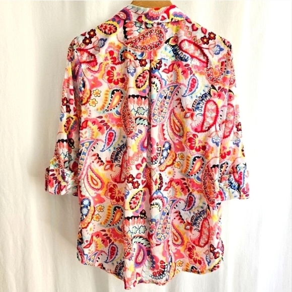 Talbots Multi-Colour Paisley Blouse - Picture 4 of 16